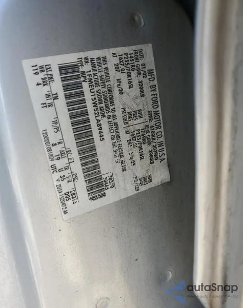 2002 Ford Expedition Xlt z USA, uszkodzony, nr VIN 1FMEU15W52LA89445